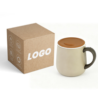 Mug à café isotherme en acier inoxydable à double paroi de 12 oz, couvercle anti-fuite, grande poignée confortable, base antidérapante en silicone