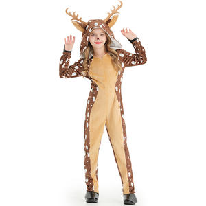 Costume <span class=keywords><strong>de</strong></span> photographie pour fête <span class=keywords><strong>de</strong></span> Noël en famille, combinaison d'animal <span class=keywords><strong>cerf</strong></span> brun pour enfants KCFC-035 - Product Image 1
