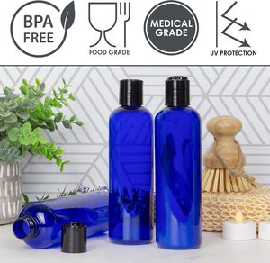 VANTUR Envase de Plástico PET Redondo de 30ml 50ml 100ml para Loción Corporal con Bomba Dosificadora, Pulverizador, Protección UV e Impresión con Estampado Dorado - Product Image 4
