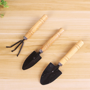 Ensemble de 3 outils de jardinage de style moderne de qualité industrielle avec manche en métal et en bois, support personnalisé, OEM disponible - Product Image 2