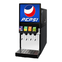 Distributeur de boissons automatique électrique à 4 valves, machine à soda avec plateau d'égouttement en acier inoxydable pour cinéma