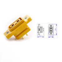 Adaptador de Conector para Montaje en Panel Amass XT60H-M XT60NE-F |   Conector de alimentación de batería RC XT60 NE XT60NE con tornillo gratuito