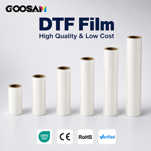 ฟิล์ม PET แบบม้วนสำหรับพิมพ์ลาย DTF แบบร้อนเย็นสองด้าน ขนาดมาตรฐาน 30 ซม. 33 ซม. 60 ซม. 80 ซม. 120 ซม. สำหรับการพิมพ์ลายลงบนเสื้อยืดด้วยความร้อน - Product Image 1