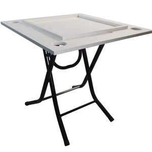 Table de dominos en bois personnalisée, pieds métalliques pliants en MDF, fabrication de table pour 4 joueurs jouant à des jeux de <span class=keywords><strong>casino</strong></span>, vente en gros - Product Image 2