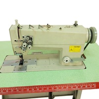 Machine à coudre industrielle 872 à grande vitesse, électronique, à double aiguille, point plat, avec lubrification automatique, moteur robuste en métal