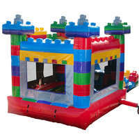 Bloc de construction gonflable de jeu de Legoing de qualité commerciale toboggan gonflable Combo château sautant gonflable pour les enfants