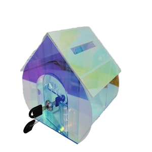 Hucha Transparente De Acrílico Con Llave - 15x12x20 Cm, Con Cerradura, Para Monedas Y Billetes, Ideal Para Ahorros