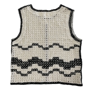 Vêtements pour femmes motif de fleurs gilet <span class=keywords><strong>sans</strong></span> manches au crochet été Style paresseux débardeur <span class=keywords><strong>pull</strong></span> tricoté haut court - Product Image 2