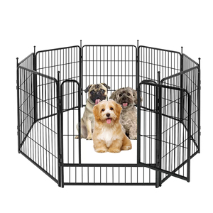 Valla de alambre de acero plegable de estilo moderno hecha en China para perros y gatos, bolígrafo de Metal grande para cachorros, corralito para mascotas, Material de hierro, carrera libre - Product Image 2