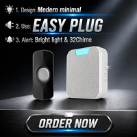 Fabricants OEM ODM de sonnettes intelligentes avec lumière LED clignotante de nuit et émetteur fonctionnant sur piles CR2032