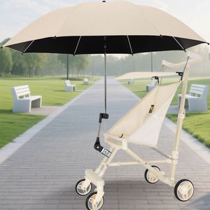 Grand parasol de voyage portable en fer, design moderne, universel, manuel, pour voiture, stand, poussette, camping - Product Image 4