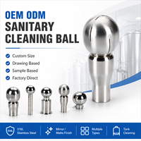 QINFENG 316L Boule de nettoyage sanitaire soudée, polissage miroir Ra0.8m, pour réservoir CIP, certifiée 3A/SMS/DIN, équipement alimentaire/pharmaceutique, 2-6 bars