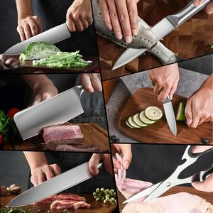 Ioko Sushi bít tết Santoku đầu bếp dao cắt kéo thép không gỉ Nhật Bản phong cách nhà bếp dao đặt - Product Image 5