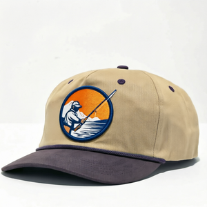 Casquettes de baseball Snapback à visière incurvée violettes, 5 panneaux, avec logo personnalisé, pour la pêche, fabriquées au Vietnam - Product Image 5