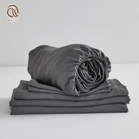 Vente en gros, draps de lit de luxe doux et soyeux 300tc refroidissement naturel 100% viscose bambou draps bambou lot de literie