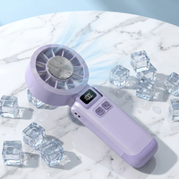 Ventilateur portable rechargeable USB, batterie 3600 mAh, haute vitesse, réglable, LED, pliable, à suspendre au cou