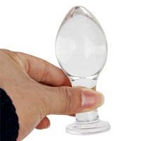 Perles anales en cristal godemichet Anal géant en verre pour femme