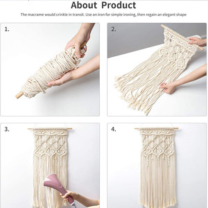 2 Piezas de Tapicería Tejida Pequeña para Colgar en la Pared, Decoración Artística Hecha a Mano, Decoración Geométrica para el Hogar, para Apartamento - Product Image 3