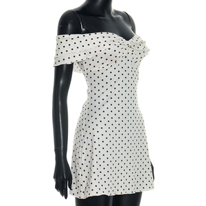 Viviblook Y26DS107 Robe d'été pour femmes Nouvelle robe moulante à pois sexy à épaules dénudées pour femmes - Product Image 2