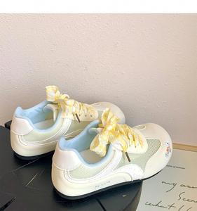Ribbon <b>Bow</b> Mesh German Trainers Women 2026 Spring Summer New Girl Style Lightweight Breathable All Match Casual Board <b>Shoes</b> - Product Image 6