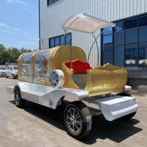 Cheap Price Golden Funeral Hearse Funeral Carriage Car Vintage Decoration Funeral Carriage Special Transportation - Product Image 4