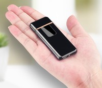 Briquet électronique à prix d'usine, fil chauffant double face, bonne qualité, bouton tactile USB, pour la cuisine, coffret cadeau, articles promotionnels