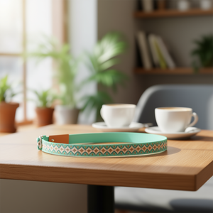 Accessoires de sac pour femme en sangle à motif quadrillé vert clair, largeur 5 cm - Product Image 2