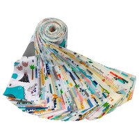 48 pièces de tissu Jelly Roll à motif dinosaure, tissu sergé en pur coton, tissu en coton fait main pour patchwork, vente en gros