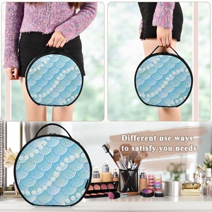 High Quality Promotion Customized Mermaid Creative Waterproof Hard <b>Makeup</b> Bags Cosmetic Storage Bags - Product Image 4