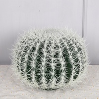 Qihao Grand cactus artificiel d'intérieur et d'extérieur, décoration naturelle, cactus en plastique artificiel, boule de cactus en EVA