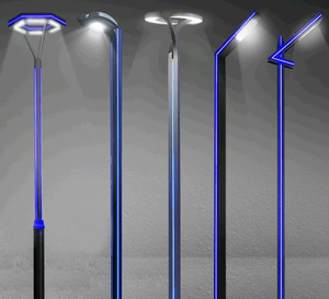 야외 현대 북유럽 빈티지 2.5m 3m 4m 5m 장식 알루미늄 거리 정원 led 램프 포스트 조명 - Product Image 1