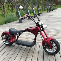 Skuter Listrik Citycoco 1500w 60v 20ah Baterai Model M1 di Cina, Disetujui EEC COC, Suku Cadang Citycoco
