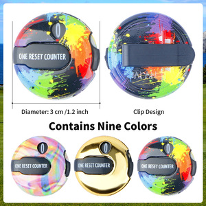 Clip de casquette de golf avec compteur de score, couleurs arc-en-ciel dorées, compteur portable pour clubs, accessoire universel tendance pour le sport - Product Image 2