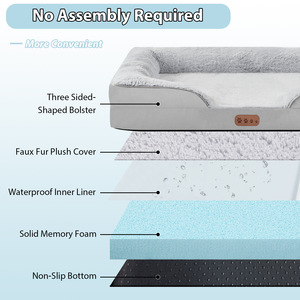 Manufacturers Custom Luxury Orthopedic <strong>Dog</strong> Sofa <strong>Bed</strong> <strong>Waterproof</strong> Memory Foam with Removable Washable <strong>Cover</strong> Solid Pattern Size-M - Product Image 6