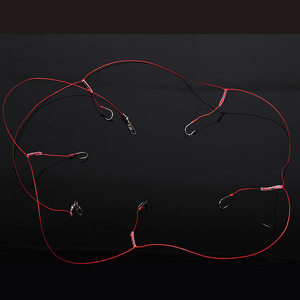 Hameçon en fil d'acier anti-emmêlement Aohu, type Ise-Ni, pour la pêche en eau salée, résistant à la rouille, en acier inoxydable, hameçons en fil rouge - Product Image 2