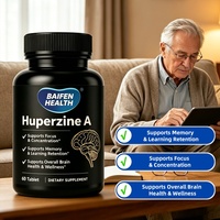 Complément Cérébral Premium Huperzine A en Comprimés Naturels Sans Gluten, Marque Privée OEM/ODM, Soutient la Fonction Cognitive pour Adultes