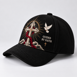 Gorras de Béisbol de Algodón Negras de 6 Paneles con Visera Curva, Personalizables al por Mayor con Logotipo Bordado de Fe, para Hombre - Product Image 4