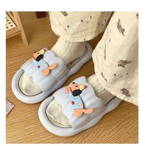 Chaussons d'hiver unisexes à enfiler, légers, à bout ouvert, pour l'extérieur, en PVC souple, antidérapants, motif dessin animé, pour couple, idéaux pour les vacances - Product Image 1