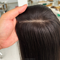 Topper capillaire 6x7 à base de soie avec 100% de cheveux vierges russes doublement étirés, ondulations profondes, pour femmes, blond balayage, Topper capillaire juif