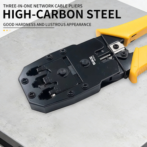 Herramienta de crimpado de red 3 en 1, pelacables, cortador, herramienta profesional <span class=keywords><strong>para</strong></span> electricistas - Product Image 6