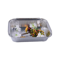 Barquette alimentaire rectangulaire jetable en aluminium RE216 750ML, bac de cuisson profond pour rôtir, cuire, réchauffer, emporter