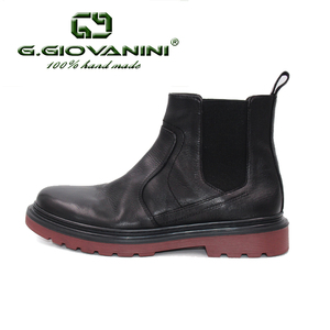 Giovanini <span class=keywords><strong>Bottes</strong></span> en cuir de haute qualité pour hommes <span class=keywords><strong>Bottes</strong></span> décontractées à la mode <span class=keywords><strong>Bottes</strong></span> antidérapantes pieds nus souples toutes saisons - Product Image 2