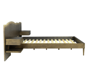 Base de Cama Queen Moderna Ajustable con Cabecero de Borde Natural y Mesitas de Noche/Armarios Integrados, Diseño Lujoso - Product Image 3