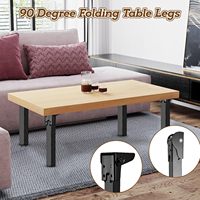 Lot de 4 pieds de table en métal pliants 30 cm Pieds de table pliants autobloquants pour tables de camping Emballage pour vente par correspondance