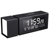 Moderner Elektronischer Digitaler Schreibtisch/Tisch-Wecker mit Radio Farbwechselndes LED-Nachtlicht Wandmontierter Schlafzimmer-Wecker