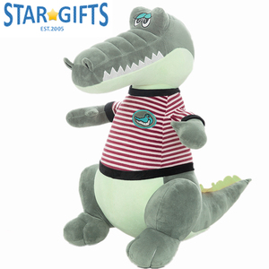 Peluche crocodile vert olive, peluche avec dessus rayé amovible, compagnon câlin durable pour tous les âges - Product Image 4