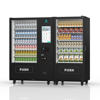 Máquina Expendedora Refrigerada de Diseño Compacto con Pantalla Táctil de 21.5 Pulgadas, 60 Selecciones, Aceptación de Efectivo/Tarjeta/Monedas, Bebidas