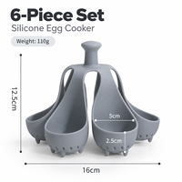 Moule à œufs en silicone souple de qualité alimentaire, support créatif pour la cuisson des œufs, idéal pour la cuisine à domicile, le petit-déjeuner et la restauration