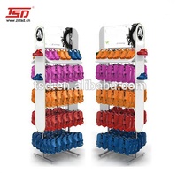 Magasin de détail sur mesure, tongs promotionnelles double face, présentoir de pantoufles, tongs suspendues, présentoir de chaussures