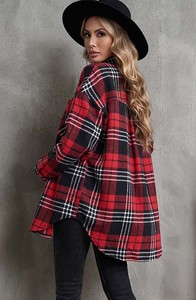 Neues Design Loose Plaid Woolen Flanell Jacke Herbst Cazual Woman Shirt Mantel <span class=keywords><strong>Blazer</strong></span> - Product Image 4